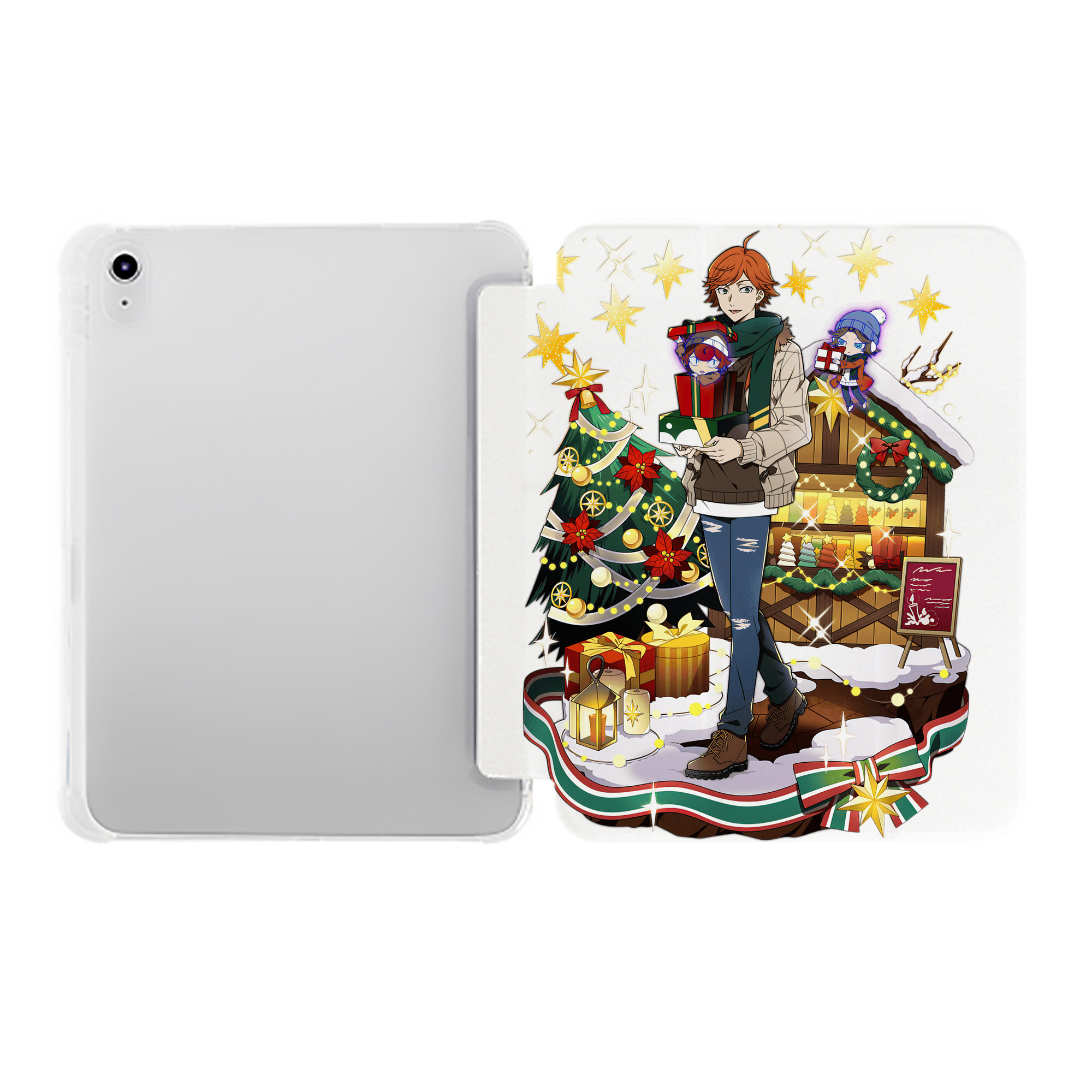 （画像用） 文豪ストレイドッグス Bungo Stray Dogs IPad ケース ペン収納付き 三つ折りスタンド PUレザー×シリコン 対応機種9.5/10.5/10.9インチ